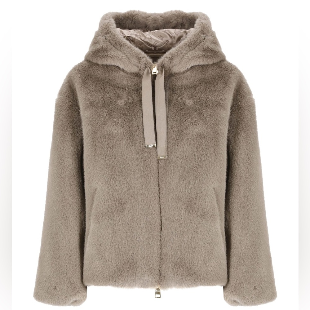 NWT VIGOSS faux fur gray hoodie jacket medium